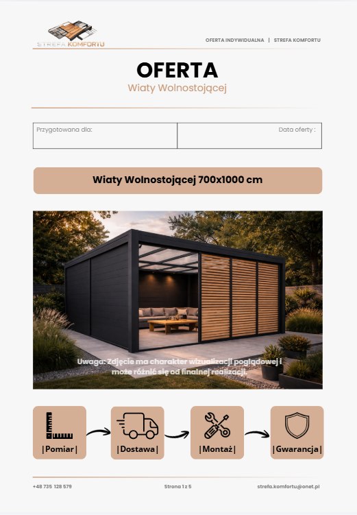 Mockup dokumentu PDF Strefa Komfortu - strona 1